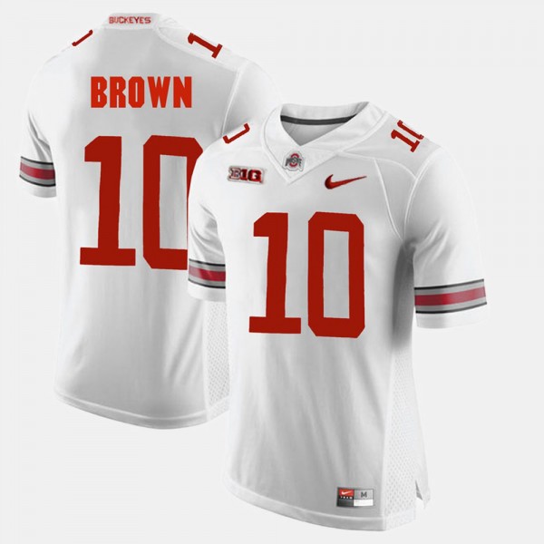 Ohio State Buckeyes CaCorey Brown Men's #10 Game Alumni White College Football Jersey 2404WDSB0